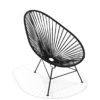 Original Acapulco Chair Leder in der Farbe schwarz
