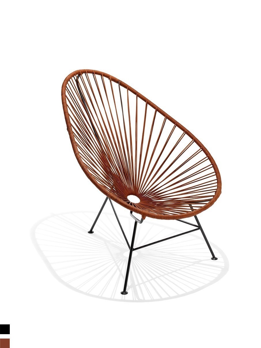 Original Acapulco Chair Leder in der Farbe braun