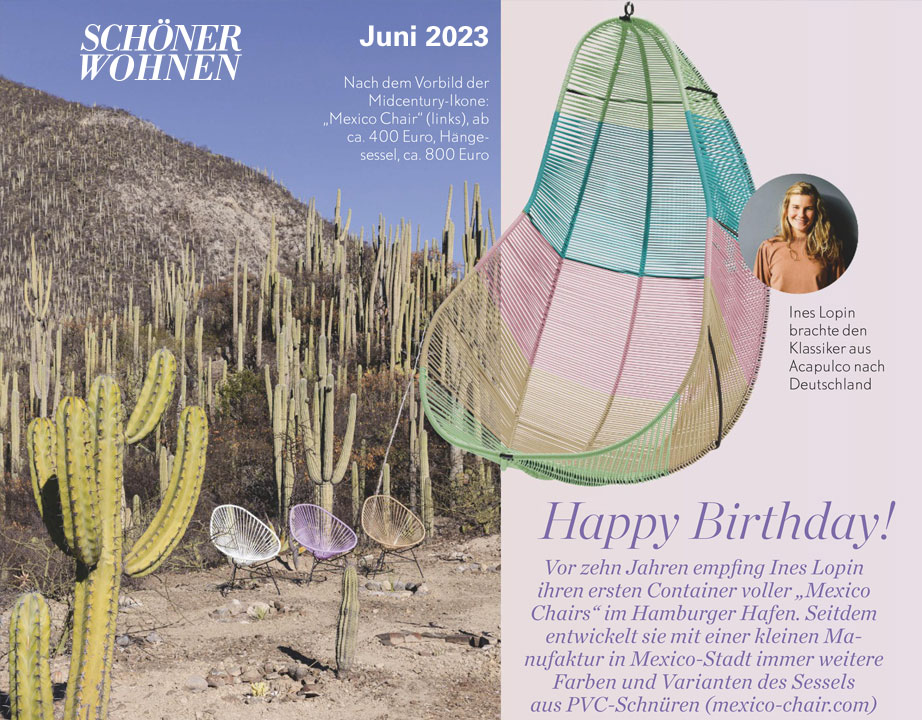 Acapulco Chair, Mexico Chair, Kissen, Sitzkissen, Outdoor, Schöner Wohnen