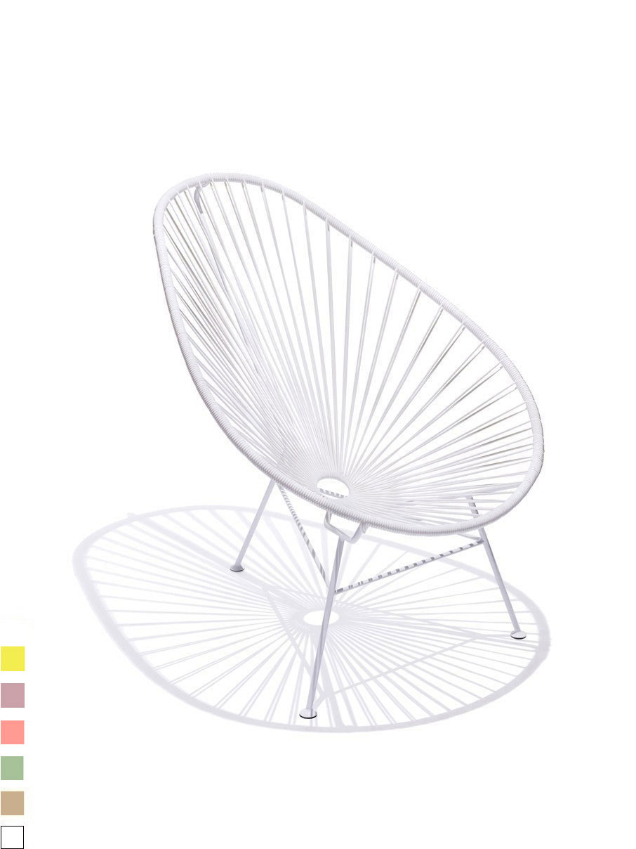 Original-Acapulco-Chair_weiss-m VIVA MEXICO CHAIR - Der Original Acapulco Chair aus Mexico mit weißem Gestell.